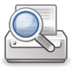 Vector image of search printer computer OS icon