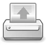 Illustrazione vettoriale di icona stampante OS computer