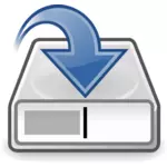 Enregistrer sur disque OS ordinateur icône de dessin vectoriel