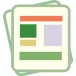 Icono de smartphone de finanzas documento vector de la imagen de color pastel
