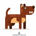 Ilustração de desenho animado de cão de guarda
