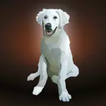 Vector clip art of big eared puppy