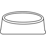 Vector drawing of dog plate