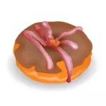 Chocolate doughnut vector image