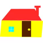 Gele huis vector illustraties
