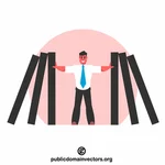 Domino effect concept