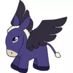 Pegasus donkey vector image