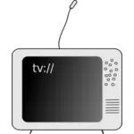 向量剪贴画旧式电视机