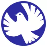 Witte duif van vrede vectorillustratie