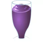 Blueberry milkshake vector clip art