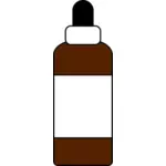 Druppelaar fles met label