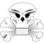 Skull and bones vector image