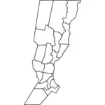Clipart vetorial de mapa das regiões em Santa Fe, Argentina
