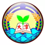 Vektoripiirustus koulun logosta liukuvärillä