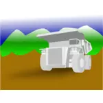 Damperli kamyon vektör çizim
