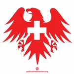 Schweiziska flaggan heraldiska Eagle