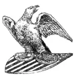Águia e escudo arte vetorial