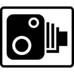 UK speed camera sign vector drawing