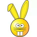 Bahar bunny sarı kulakları vektör küçük resim ile