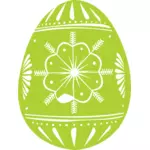 Green Easter egg vector image
