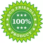 Illustration vectorielle de Eco friendly produit autocollant