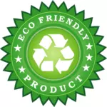 Eco produk ramah label vektor gambar