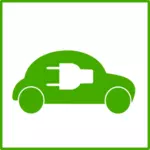 Elektrische auto pictogram vectorafbeeldingen