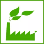 Eco fabriek pictogram