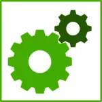 Eco green machine icon vector clip art