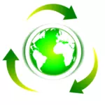 リサイクル地球ベクトル画像