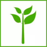 Icono eco planta vector