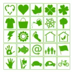 Eco vector pictogrammen afbeeldingen