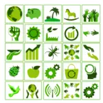 Set di icone vettoriali eco