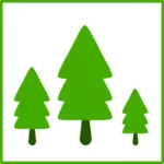 Icono vector madera verde