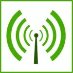 Icono de vector de contaminación de eco wifi