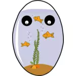 Egg shaped aquarium vector image
