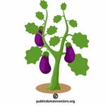 Image clipart vectoriel aubergine
