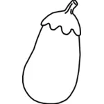 Eggplant line art vector illustration