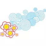 꽃 swirly 디자인