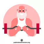 Elderly man exercising
