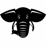 Elefant huvud silhuett