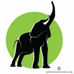 Image clipart silhouette éléphant