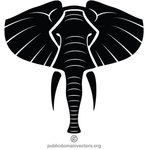 Gambar siluet Gajah | Domain publik vektor