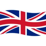 Dalgalı İngiliz bayrağı vektör