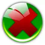 Vector image of round erase icon
