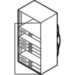 Vector de la imagen del armario servidores blancos