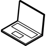 Imagen vectorial de contorno del ordenador portátil