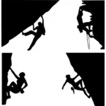 Alpinist silueta imagini vectoriale