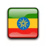 Etiopský vektor vlajka tlačítko