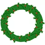 Evergreen wreath vector image